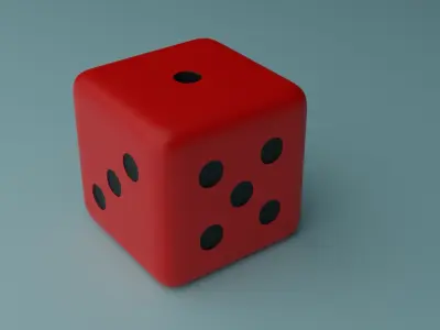 Dice Set Low-poly 3D model