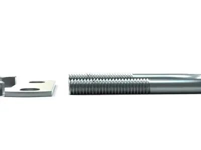 U Bolt 3D Model Industrial Fastener Asset 3D model