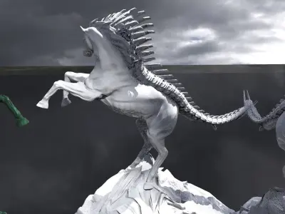 Cyborg Horse  3D model