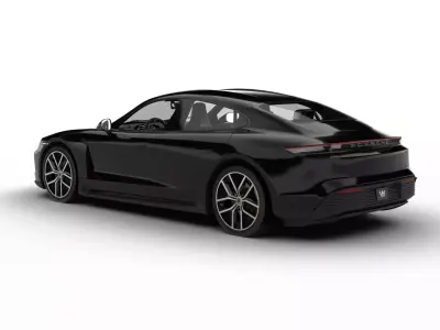Porsche Taycan 4S Black Edition 2026 3d model 3D model