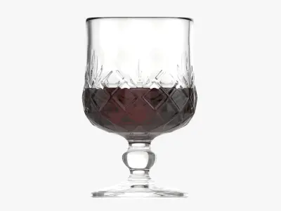 Glass goblet 03 3D model