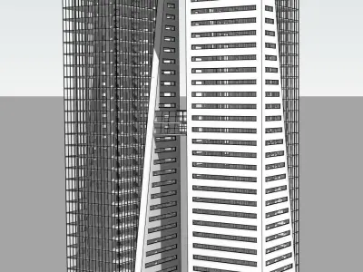 50 Floor Skyscraper 3D model