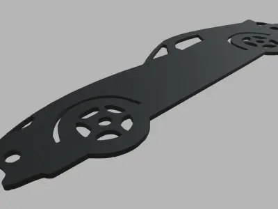 Dodge Viper GTS Coupe 2003 Key Ring 3D print model