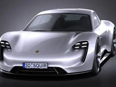 Porsche Mission E Concept 2015 VRAY 3D model