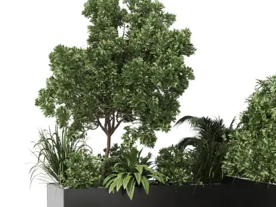 Landscape Furniture with Pergola and Roof garden 3D model