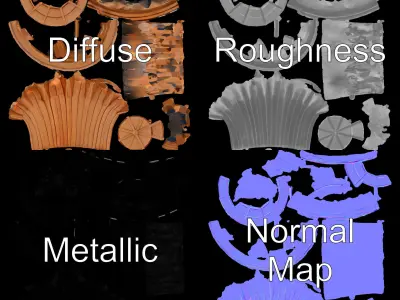 Wooden Treehouse Tower Model Pack Low-poly 3D model