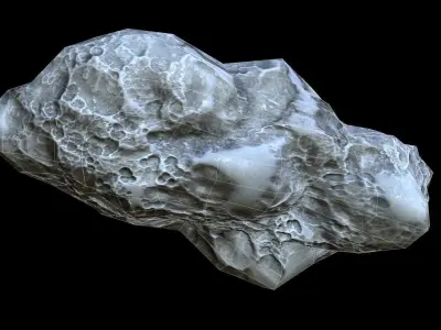 Asteroid PBR meteorite Low-poly 3D model