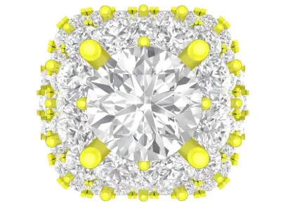 7888 luxury diamond women Fashion ring 3D print model