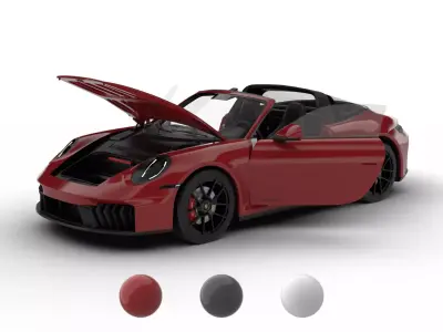 Porsche 911 Carrera Targa 4 GTS 2025 HQ 3d model 3D model