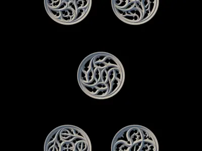 Gothic Ornaments VOL02 40 Geometrical Tracery 3D model