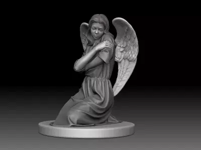 Kneeling Angel  3D print model