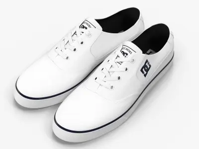 DC Shoes - Flash TX - White Low-poly 3D model