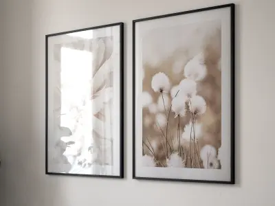 Poster set -  Flowers and fields 3D model
