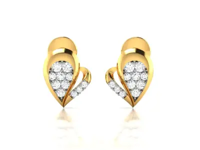 Women Heart Earring 3dm stl fbx obj Render Details 3D print model