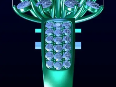 Luxury Engagement Ring 3D print model buy