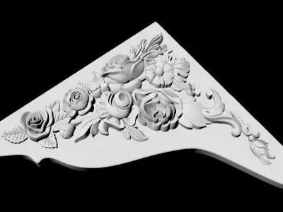 Central decor ornament for furniture 3D model 411