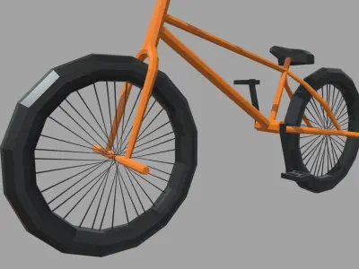 Low Poly Bmx Low-poly 3D model