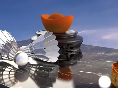 Chinese mooncake  3D model