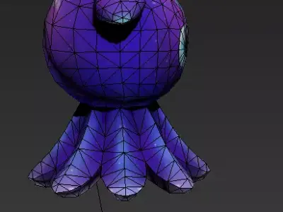 octopusling Low-poly 3D model