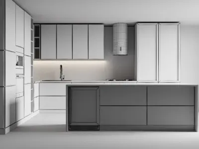 Kitchen 033 Low-poly 3D model