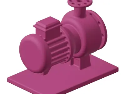 Plastic Premium Industrial Water Pump Toy 3D model