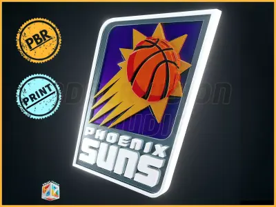 Phoenix Suns logo - Cinematic - 3D print 3D model