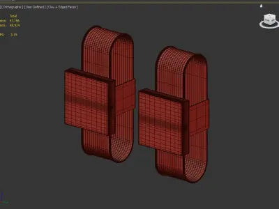 LUXURY ACRYLIC LED WALL LAMP 3D model