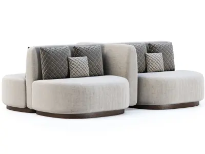 Stefa double side restaurant chair SCD66 by Bpoint Design 3D model