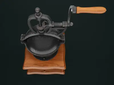 vintage collection old coffee grinder 3D model