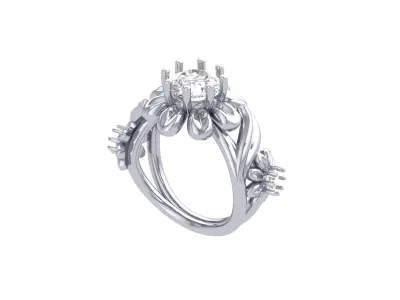 Flower Ring 3D print model purchase