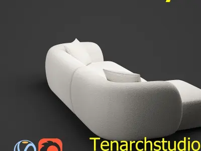 tenarchstudio martina 2 and 3 seater sofa render ready  3D model