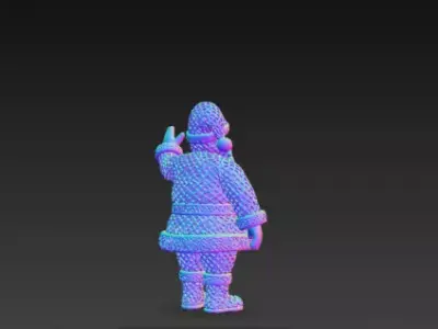 3D Santa Claus Model Merry Christmas Scene 3D print model