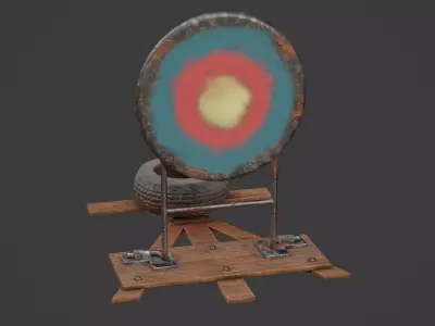 Reactive Target Game Ready Model Low-poly 3D model