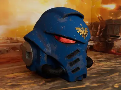 Helme Warhammer Primaris Free 3D model