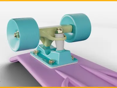 Penny Board Skateboard 3D model
