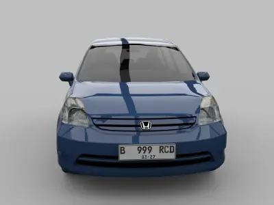 HONDA STREAM RN1 2001 Low-poly 3D model