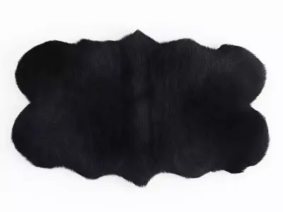 Forsyth Sheepskin Rug Black 3D model