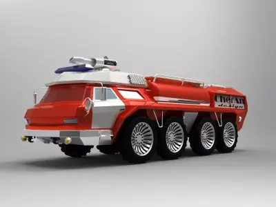 Firefighter vehicle Free 3D model