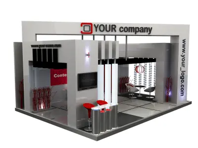 Booth Exhibition Stand a504 3D model
