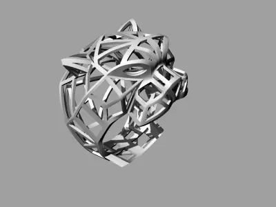 Panthere Ring Gold  3D print model