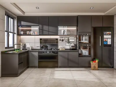 Kitchen Modern interior  0049 3D model