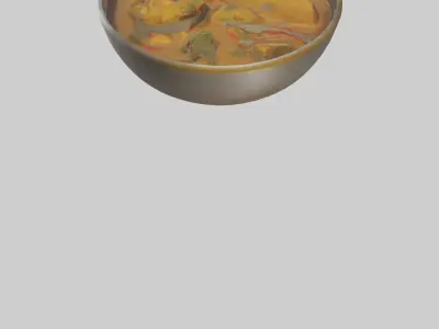 Curry Dish model Low-poly 3D model
