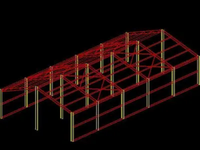 Factory Design High Detail Basic Revit Structure Model 3D model