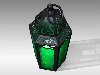 Moroccan Lantern 03 Low-poly 3D model