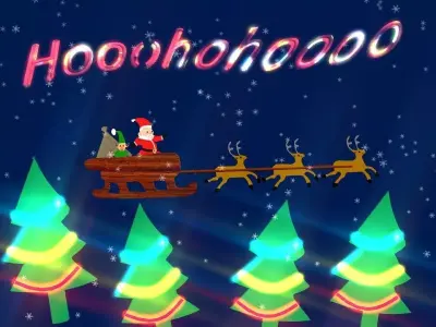 Hooohohoooo Xmas 2d Decoration Pack Low-poly 3D model