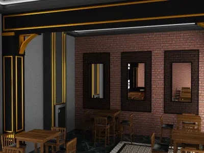 LOUNGE BAR Low-poly 3D model