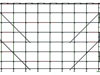  scaffolding with clamps 3D model