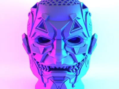 Joker Cyberpunk Bust toy 3D print model