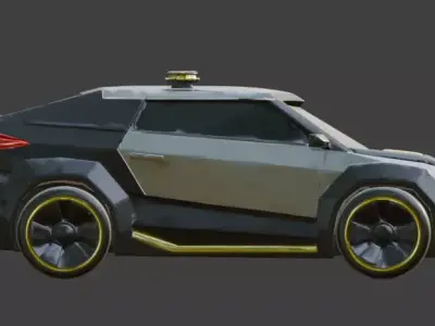 Cyber Concept SUV 3D Model Low-poly 3D model
