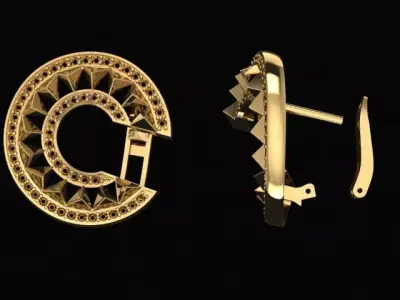 Set Ring and Earring for 3D Models 3D print model
